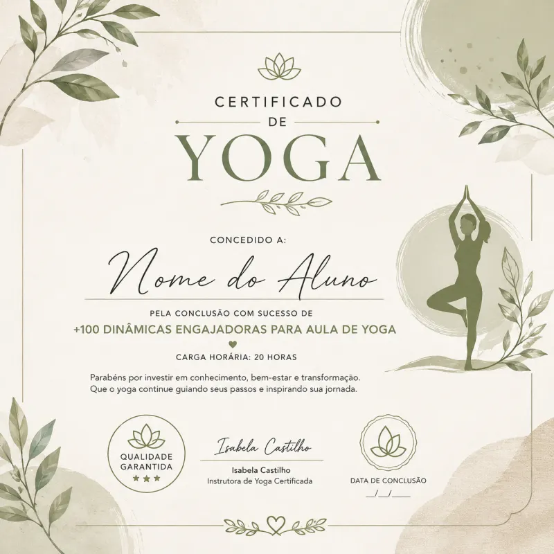 Certificado de Yoga